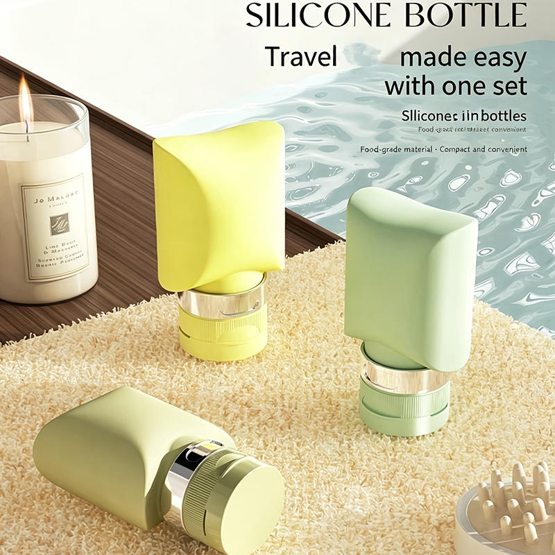 Dry Shampoo Travel - 1個入りソフトスクイーズシリコン製トラベルボトル、漏れ防止、詰め替え可能なシャンプー、ローション、液体石鹸用トイレタリーコンテナ