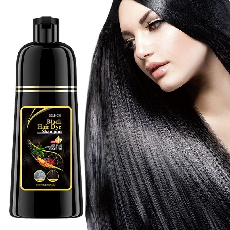 Hair Care Loreal - 黒染毛シャンプー,天然ハーブ,インスタントカラー,光沢のある染毛剤,洗浄,栄養,3 in 1, 100ml