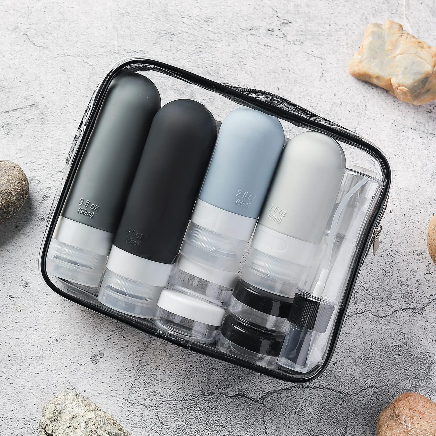 Dry Shampoo Travel - 16 個のトラベルコンテナ漏れ防止シリコン絞り可能コンテナボトルセットシャンプーコンディショナーローショントイレタリーバッグ用
