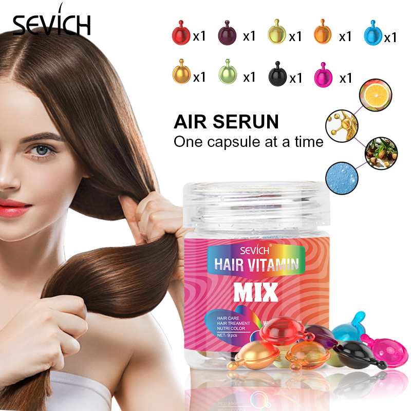 Hair Care Capsule - Sevich 髪ビタミンカプセルケラチンオイル修復ダメージ毛抗脱毛モロッコオイルスムージングヘアエッセンスミックスヘアカプセル