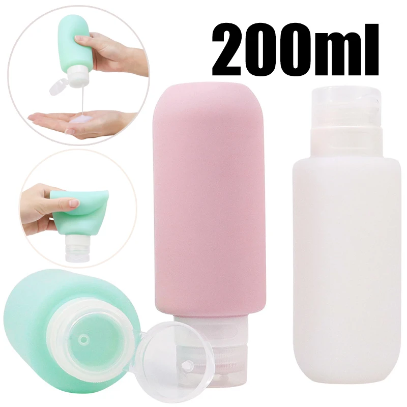 Dry Shampoo Travel - 詰め替え可能なシリコンボトル,ポータブルトラベルアクセサリー,シャンプーコンテナ,空のローション,シャワーローション,卸売,200ml