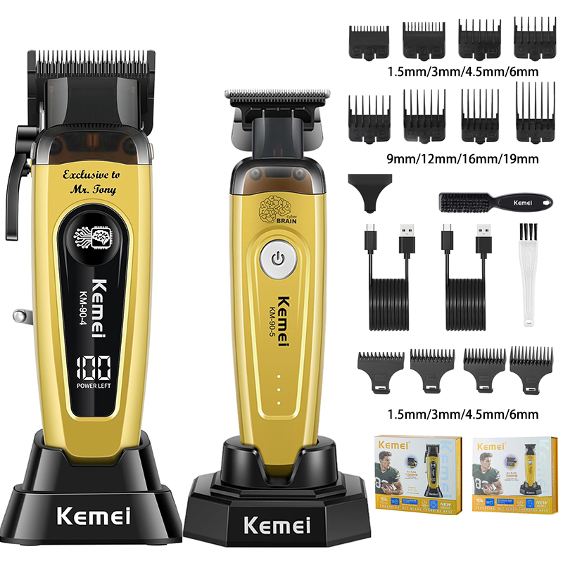 Hair Care Clinic - KEMEI メンズヘアトリマー、コードレスプロフェッショナルバリカン、ヒゲトリマー、理髪ケアキット、ヘアカットマシン、11,501 RPM、