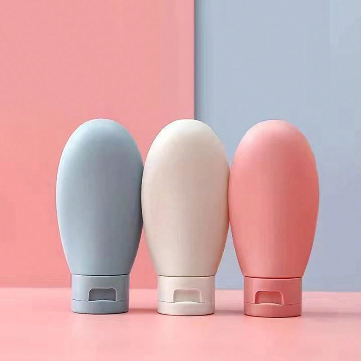 Dry Shampoo Travel - 3 個のトラベルボトルセット 60 ミリリットル漏れ防止 PE シリコーン詰め替えボトルシャンプーローション化粧品ポータブル屋外旅行用