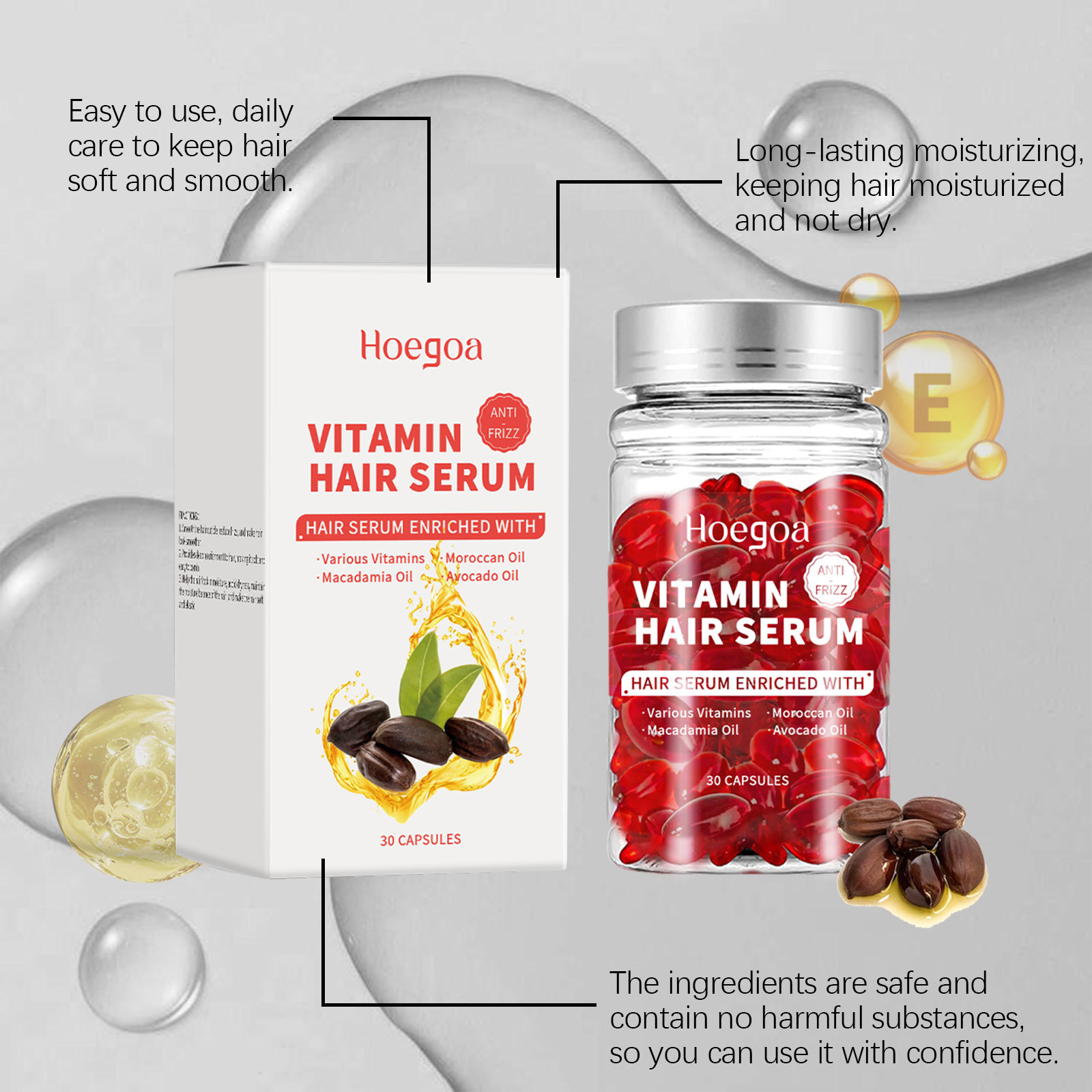 Hair Care Capsule - ビタミン ヘアケア セラム カプセル 再成長促進 オイルコントロール