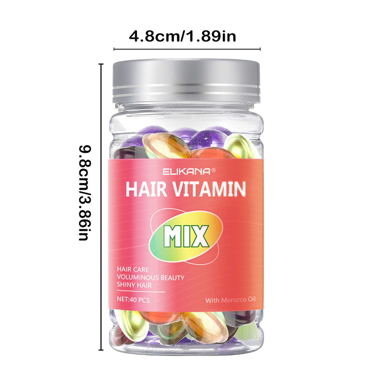 マルチビタミンヘアケアサプリメント40カプセル、髪の保湿、美 - Hair Care Capsule のレビューと価格